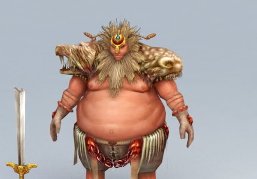 Barbarian Warrior Game Character