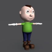 Fat Boy Cartoon Character With Rig