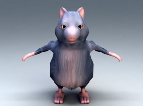 Fat Rat Animal Cartoon Rigged