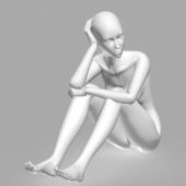 Female Body Sitting Character