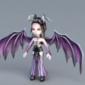 Female Character Demon With Wings