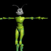Female Character Of Humanoid Ant Rigged