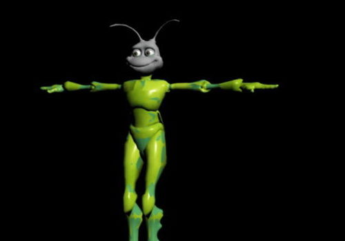 Female Character Of Humanoid Ant Rigged