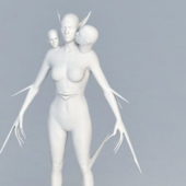 Lowpoly Humanoid Creature Character