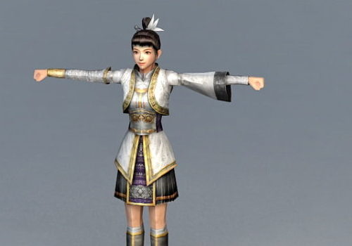 Asian Female Imperial Guard Character