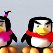 Female & Male Cartoon Penguin | Animals