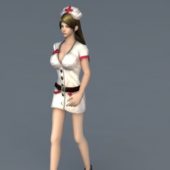 Female Nurse Game Character