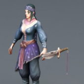 Female Rogue Thief Game Character