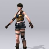 Female Soldier Game Character