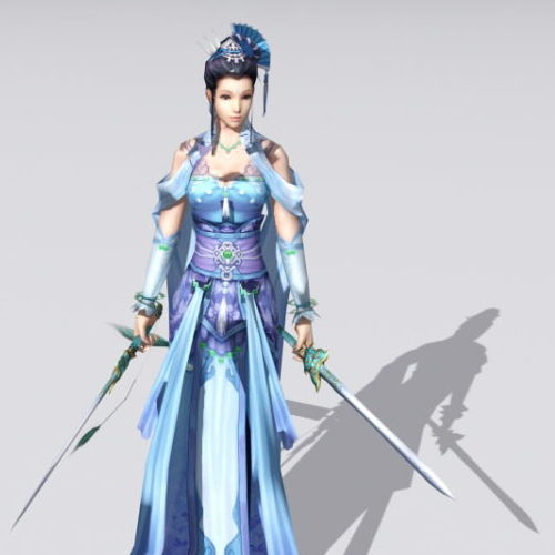 Female Character Swordswoman Figure