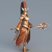 Female Warrior Art Game Character