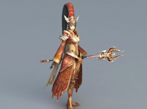 Female Warrior Art Game Character