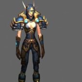 Blood Elf Paladin Female Game Character