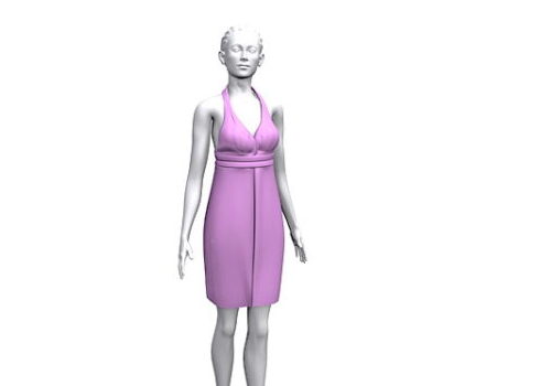 Character Female Mannequin Pink Dress