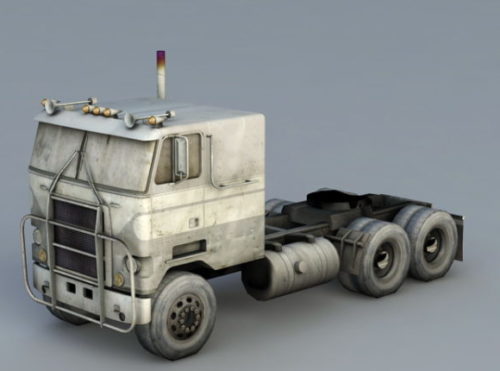 Flat Semi Truck Vehicle