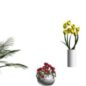 Garden Flower Ornaments With Vase