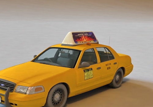 Ford Crown Victoria Yellow Taxi Car