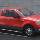 Red Ford F150 Pickup Truck