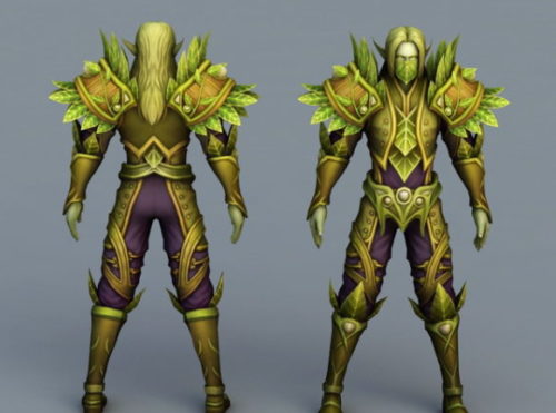 Forest Elven Guardian Character Design