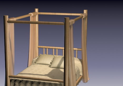 Furniture Four Poster Canopy Bed