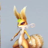 Fox Sorcerer Cartoon Character