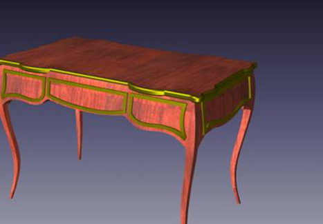 French Country Wood Writing Desk