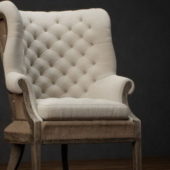 Upholstered Elegant Wing-back Chair | Furniture