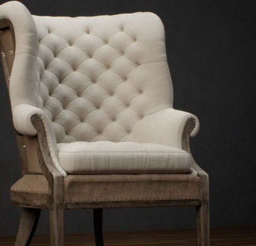 Upholstered Elegant Wing-back Chair | Furniture