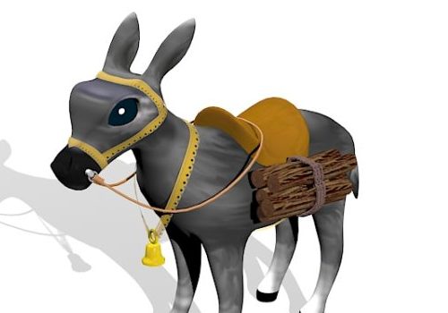 Cartoon Donkey Funny Character