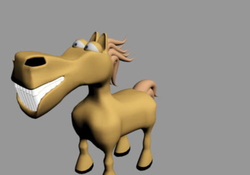 Horse Funny Cartoon Character