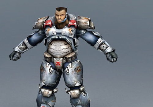 Game Character Armor Soldier