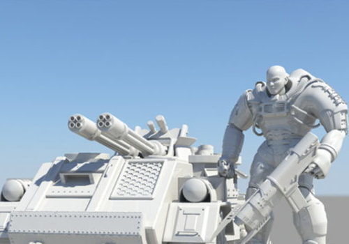 Future Sci-fi Soldier Concept Art