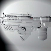 Futuristic Weapon Assault Rifle