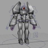 Humanoid Robot Character Rigged