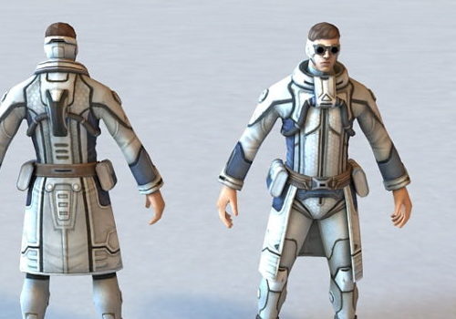 Futuristic Character Security Agent
