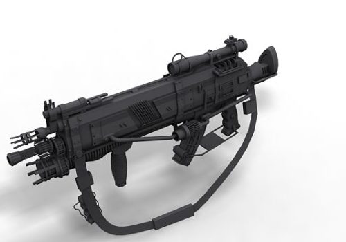 Futuristic Weapon Assault Rifle V1