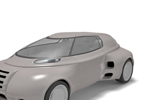 Silver Futuristic Car