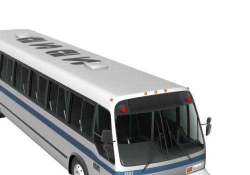 White Gmc Rts Bus Vehicle