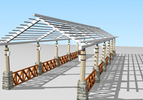 Garden Pergola Walkway Structure