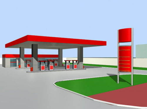 Big Gas Station Store