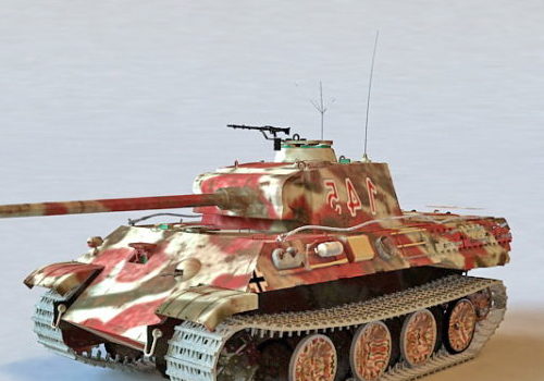 Military German Panzer V Tank