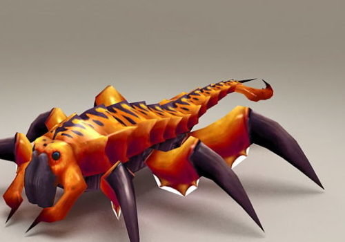Cartoon Giant Centipede Monster | Animals