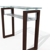 Glass Bar Table Steel Leg Furniture