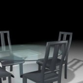 Furniture Glass Dining Chair Table