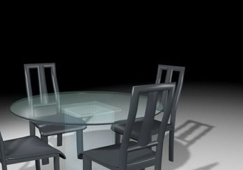 Furniture Glass Dining Chair Table