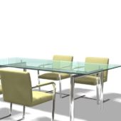 Glass Meeting Table Chairs Furniture