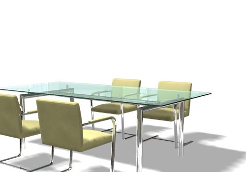 Glass Meeting Table Chairs Furniture