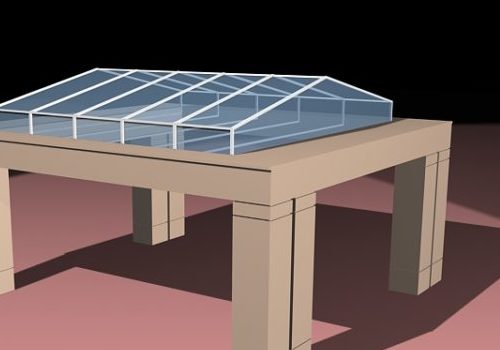 Glass Roof Design For Gazebo Building