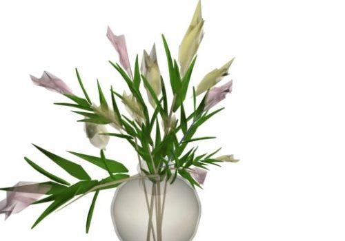 Indoor Glass Vase With Flowers