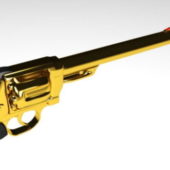 Military Weapon Gold Magnum Revolver 44mm